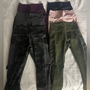 Lot of 6 Fabletics PowerHold High-Waisted Capri leggings